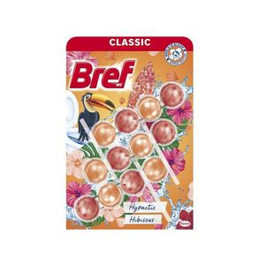 Odorizant toaleta Bref Power Aktiv Hyptnotic Hibiscus, Spring Edition, 3 x 50 g