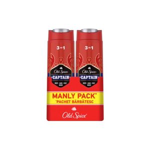 Gel de dus Old Spice Captain 3in1, 2 x 400 ml
