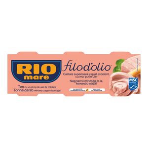 Ton cu ulei de masline Rio Mare, 3 x 65 g