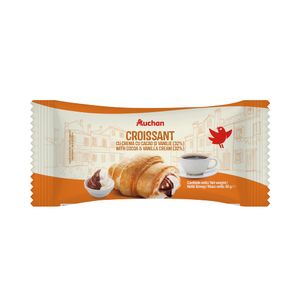 Croissant cu crema cu cacao si vanilie Auchan, 85 g