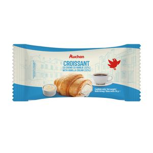 Croissant cu crema cu vanilie Auchan, 85 g