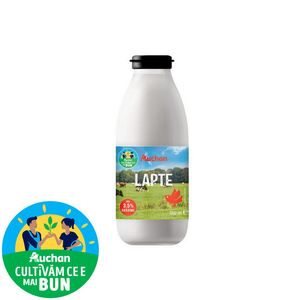 Lapte Auchan, 3.5% grasime, 950 ml