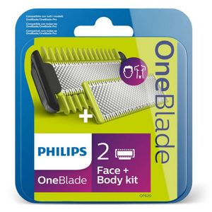 Rezerve aparat de ras Philips OneBlade QP620/50, 2 lame