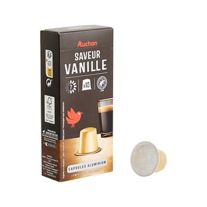 Capsule cafea Auchan Aroma Vanilie, compatibile Nespresso, 10 capsule