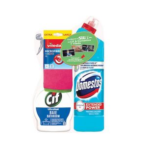 Set Domestos Atlantic, 750 ml + Cif Spray Baie, 550 ml