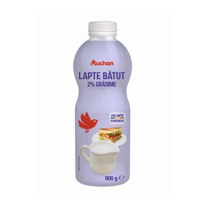 Lapte batut Auchan, 2% grasime, 900 ml