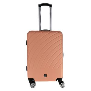 Troler Airport ABS cu 4 roti, marimea M, culoare coral