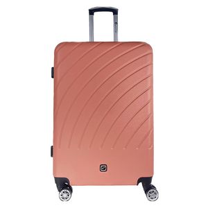 Troler Airport ABS cu 4 roti, marimea L, culoare coral