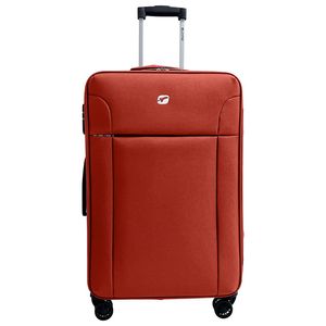 Troler Airport SOFT cu 4 roti, marimea L, culoare rosu