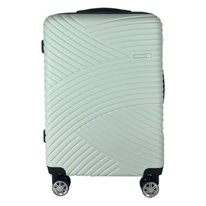 Troler Airport ABS cu 8 roti, marimea L, culoare verde inchis