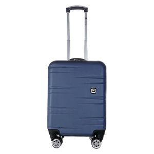 Troler Airport ABS cu 4 roti, marimea S, culoare zebra bleu