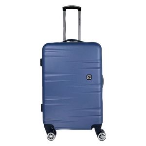 Troler Airport ABS cu 4 roti, marimea M, culoare zebra blue