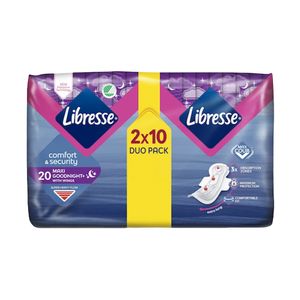 Absorbante Libresse Maxi Goodnight Duo, 20 bucati