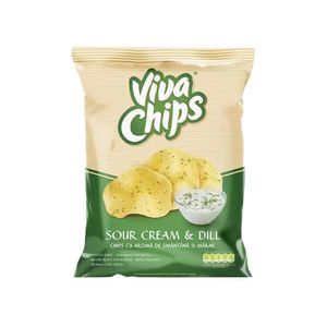 Chipsuri cu smantana si marar Viva, 100 g