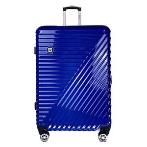 Troler Airport ABS cu 8 roti, marimea L, culoare albastru