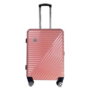 Troler Airport ABS cu 8 roti, marimea M, culoare coral