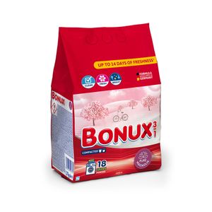 Detergent pudra automat Bonux Pure Magnolia, 18 spalari, 1.17 kg