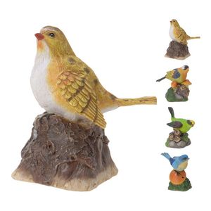 Decoratiune in forma de pasare, diverse culori, 10 x 6 x 11 cm