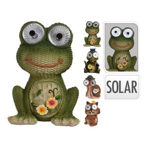 Lampa solara in forma de broasca, 16 cm