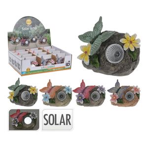 Lampa solara, fluture pe piatra, diverse modele, 10 cm