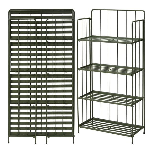 suport-pliabil-pentru-plante-metal-4-nivele-verde-58-x-27-x-118cm