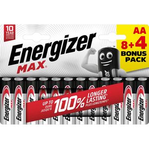 Baterii Energizer Max AA, LR6, 8+4 bucati