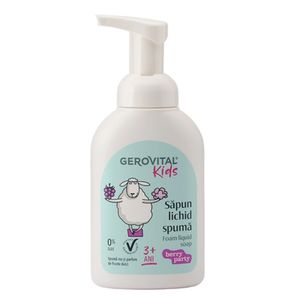 Sapun lichid spuma Gerovital Kids Berry Party, +3 ani, 300ml