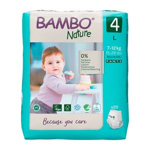 Scutece Bambo Nature Pants eco, marimea 4, 7 - 14 kg, 20 bucati