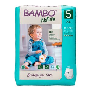 Scutece Bambo Nature Pants eco, marimea 5, 12 - 18 kg, 19 bucati