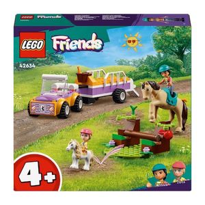 LEGO Friends - Remorca cu cal si ponei 42634, 105 piese