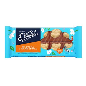 Ciocolata alba cu lapte si caramel E.Wedel, 80 g