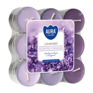 Lumanari parfumate, cu parfum de lavanda, 18 bucati