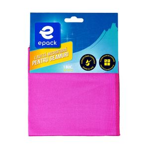 Laveta din microfibra pentru geam Epack, Culoarea Roz