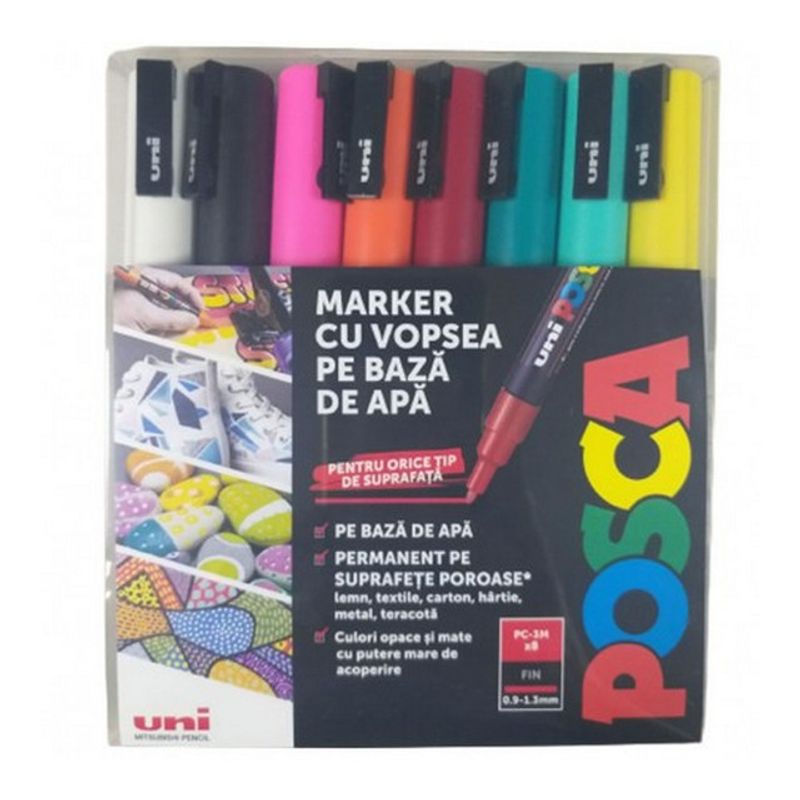 set-markere-posca-pc-3m-9-13-mm-8-culori