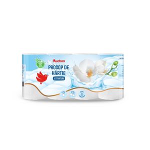 Prosop de bucatarie Auchan 4 role, 3 straturi