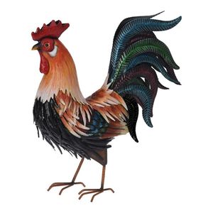 Decoratiune gradina, cocos din metal, 40.5 cm