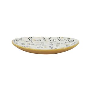 Farfurie pentru desert Actuel, ceramica, forma ovala, 21 x 18 cm
