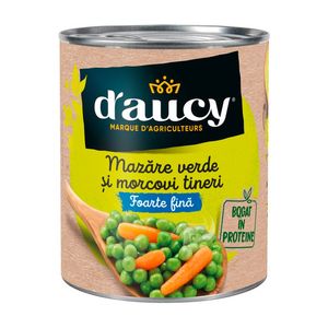 Mazare cu morcovi baby D'aucy, 400 g