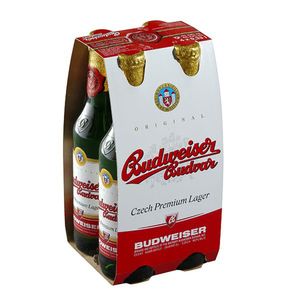 Bere blonda Budweiser Budvar, 4 x 0.33 l