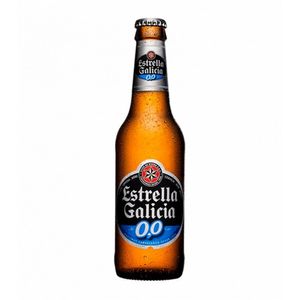 Bere blonda fara alcool  Estrella Galicia, sticla, 0.33 l