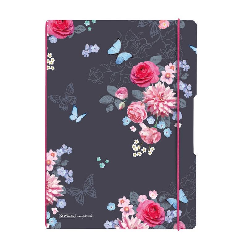 caiet-2-in-1-herlitz-my-book-flex-lady-like-flowers-format-a4-dictando-si-matematica-2-x-40-file