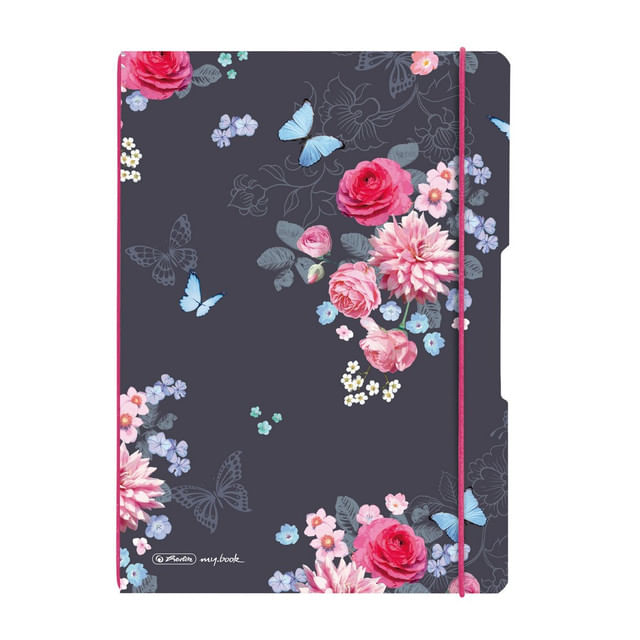 caiet-2-in-1-herlitz-my-book-flex-lady-like-flowers-format-a4-dictando-si-matematica-2-x-40-file