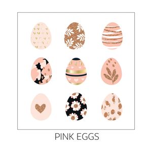 Servetele decorative Actuel, model Pink Eggs, 3 straturi, 20 bucati, 33 x 33 cm