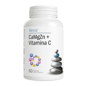 Supliment alimentar Alevia CaMgZn + Vitamina C, 60 comprimate