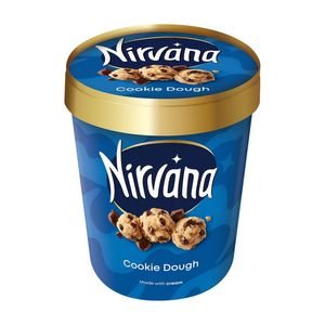 Inghetata cu aroma de vanilie si coockie Nirvana Cookie Dough, 420 ml