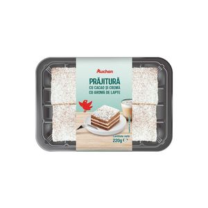 Prajitura cu cacao si crema lapte Auchan, 220 g