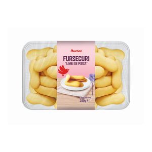 Fursecuri limbi de pisica Auchan, 250 g