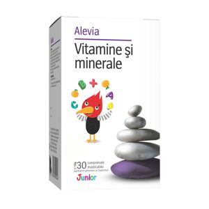 Supliment alimentar Vitamine si multiminerale Junior Alevia, 30 comprimate