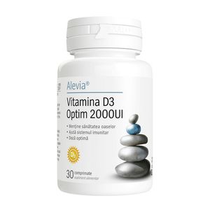 Vitamina D3 Optim 2000UI Alevia, 30 comprimate