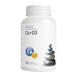 Supliment alimentar Alevia Calciu + Vitamina D3, 60 comprimate